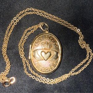1/20 14K gold filled Gold Heart Locket Necklace friendship LOVE loyalty ❤️